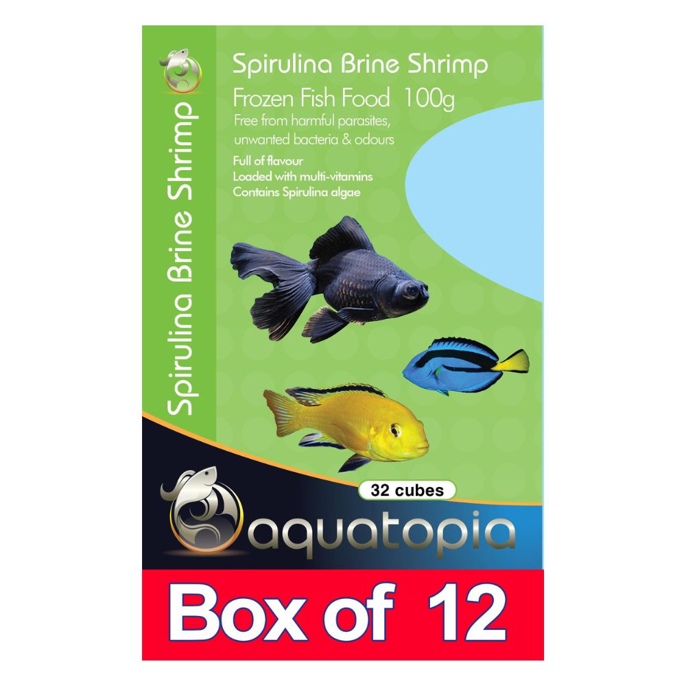 Aquatopia Frozen Spirulina Shrimp 100G Box of 12 Packs
