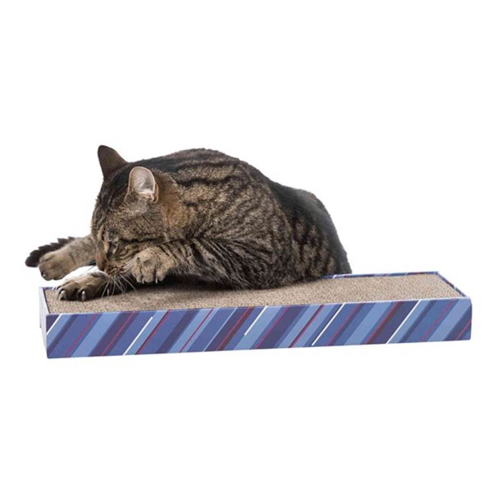 Scratchy Scratching Cardboard Catnip 48 x 5 x 13CM Blue