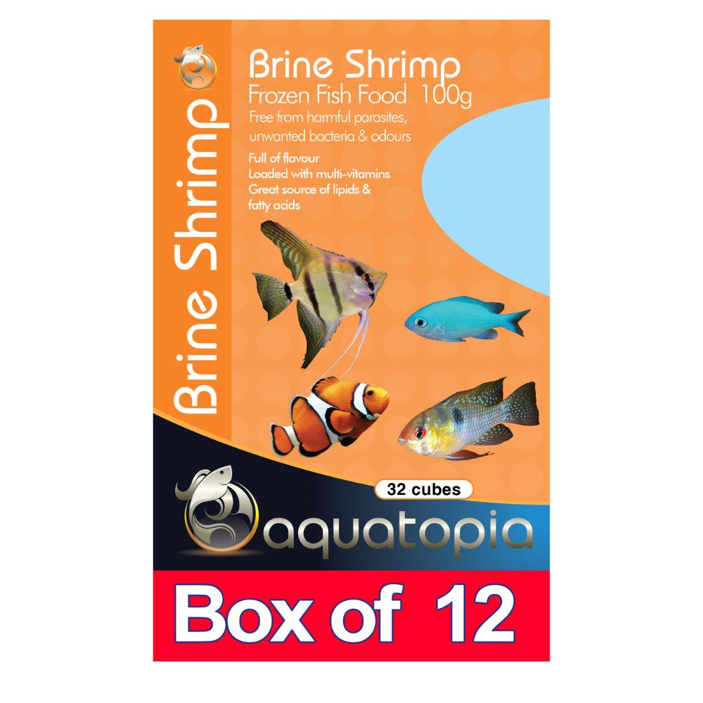 Aquatopia Frozen Brine Shrimp 100G Box of 12 Packs