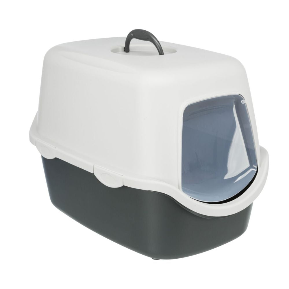 Vico Cat Litter Tray with Hood 40 x 40 x 56CM Dark Grey/Light Grey
