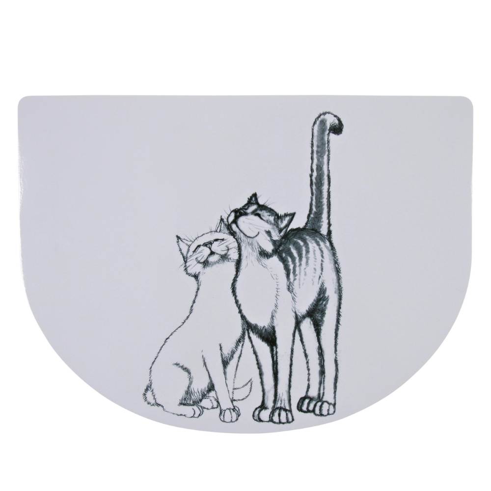 Pussy Cat Place Mat 40 x 30CM White