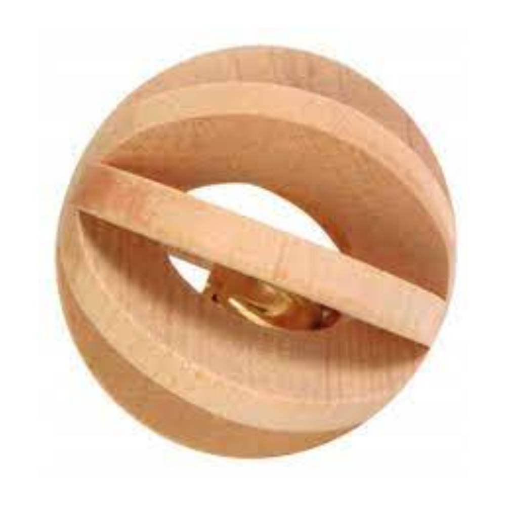Slat Ball with Bell Wood 6CM
