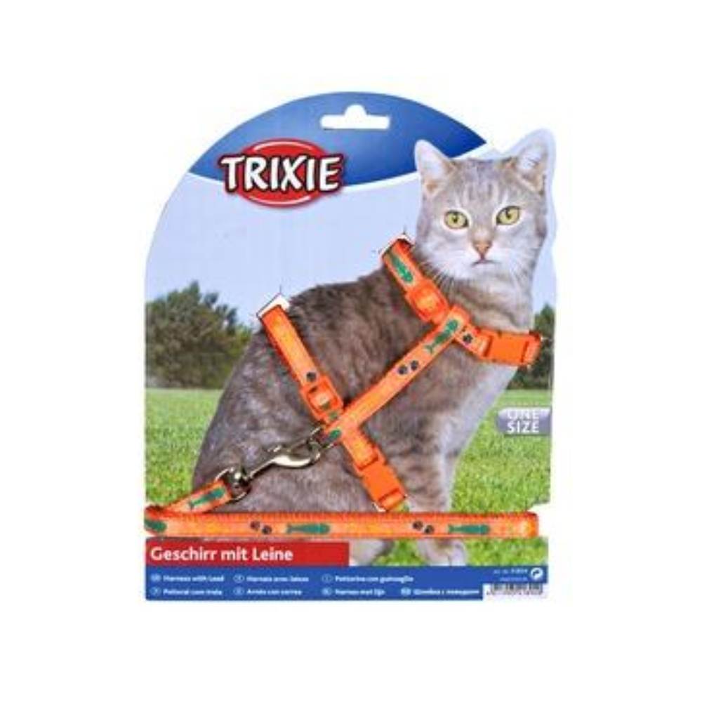 Cat Harness with Lead Motif 22–36CM / 10MM / 1.2M