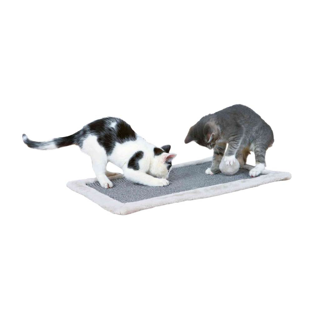 Scratching Mat with Plush Border 55 x 35CM Grey/Light Grey