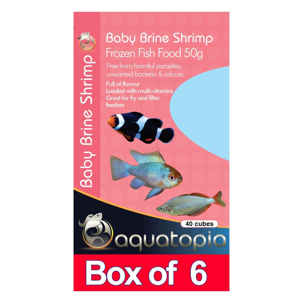 Aquatopia Frozen Baby Brine Shrimp 50G Box of 6 Packs