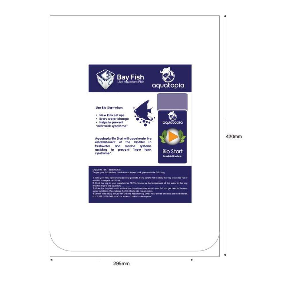 Aquatopia Plastic Bags (100PK) Large Bio Start 295 x 420MM