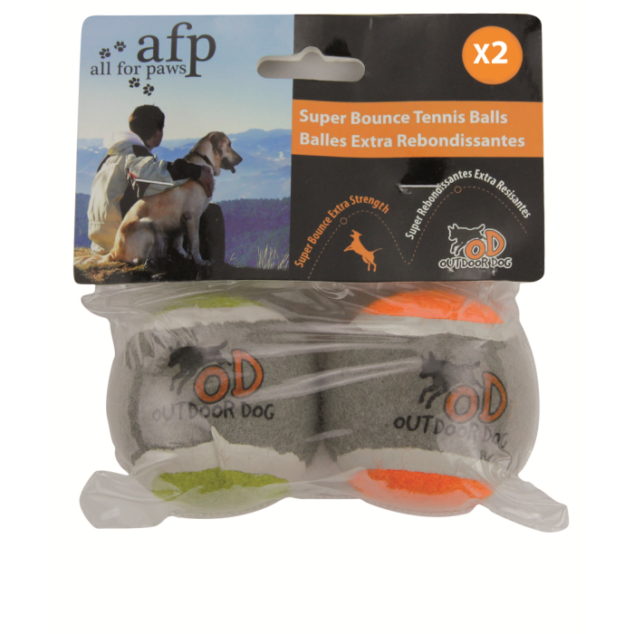 Packaged dog toy with 'Outdoor Dog' branding and 'All for Paws' branding.