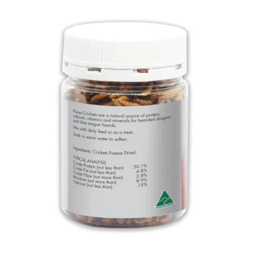 Pisces Freeze Dried Crickets Jar 35g Back