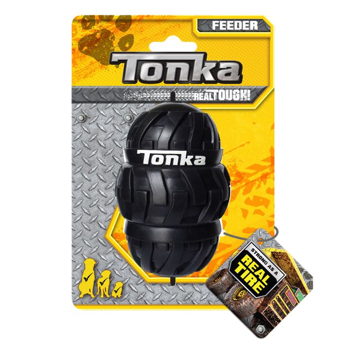 Tonka feeder toy on its packaging with brand name visible