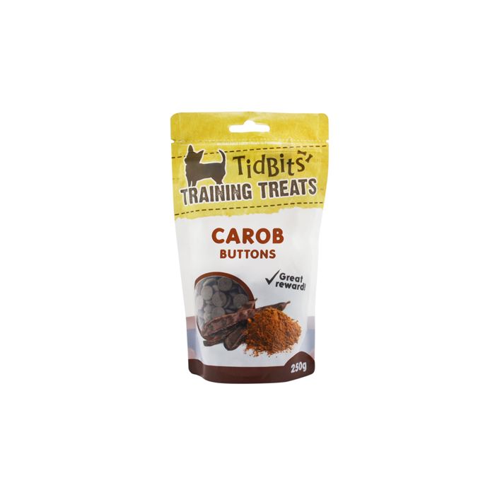 Tidbits Training Treats Carob Buttons 225G