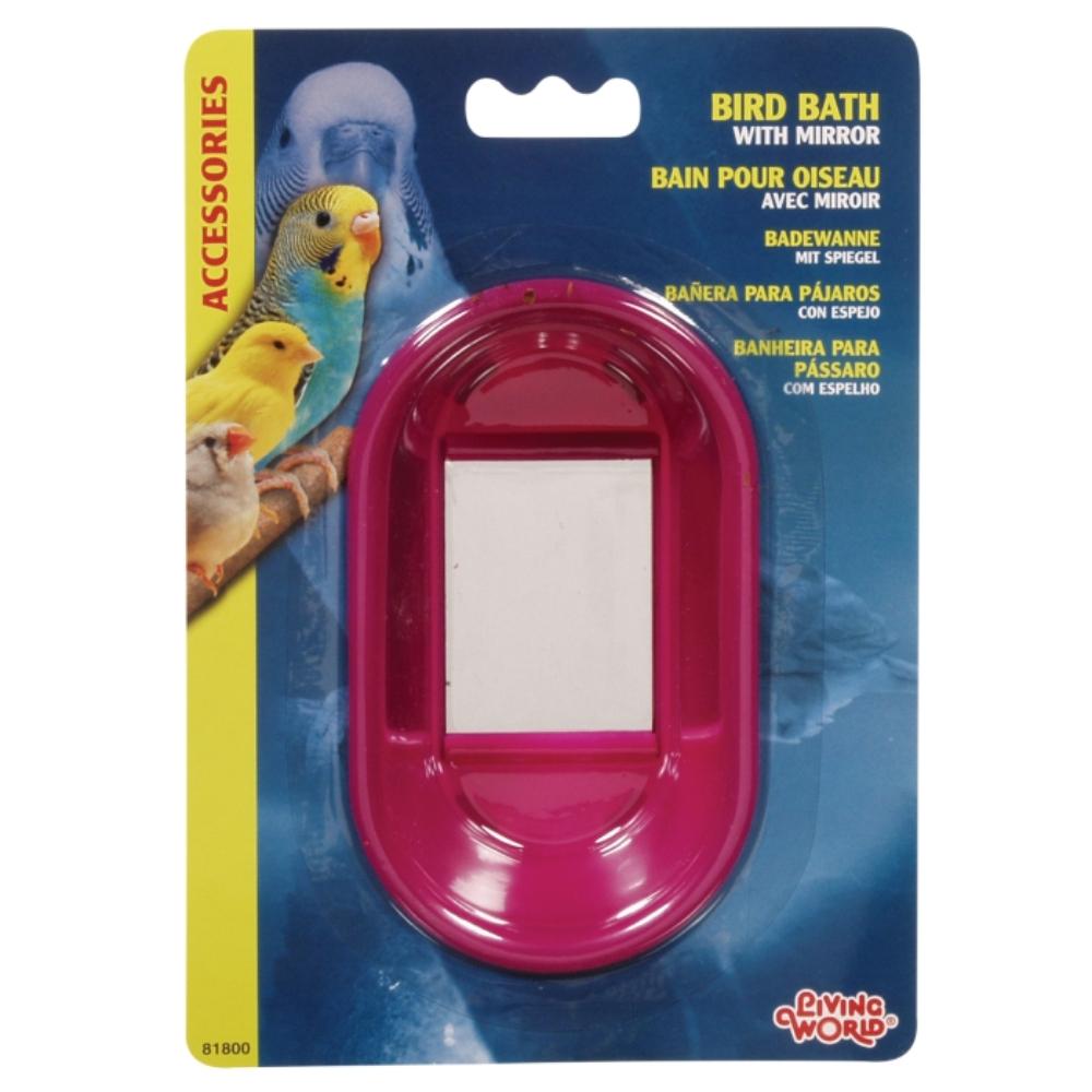 Living World Bird Bath with Mirror on Card