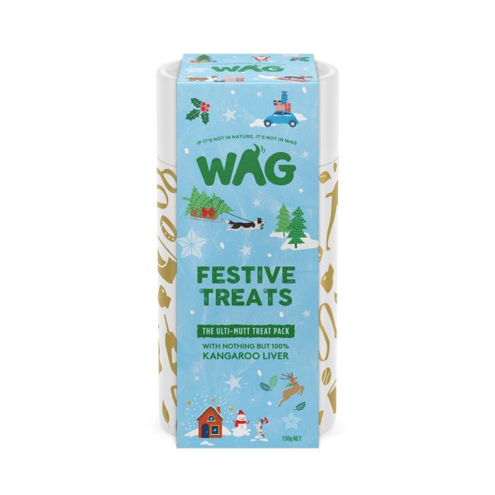 WAG Christmas Tube - Festive Treats Kangaroo Liver 150G