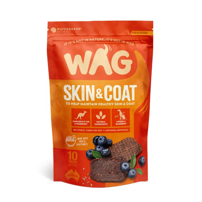 WAG Kangaroo Jerky Skin & Coat 10 Pack