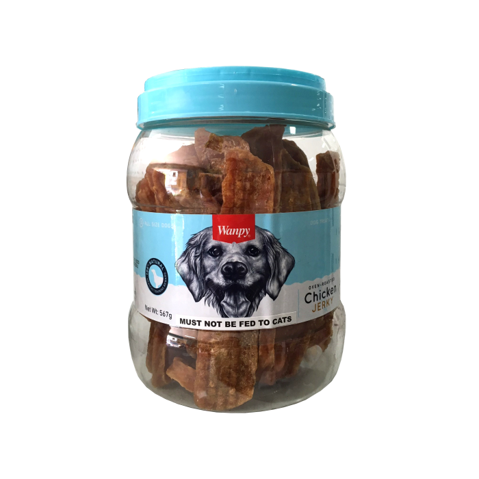 Wanpy Dry Chicken Jerky Strips 567G Jar