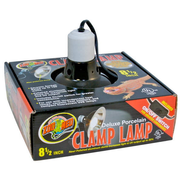Zoo Med Deluxe Porcelain Clamp Lamp 8.5in reflector