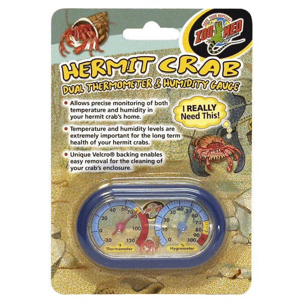 Zoo Med Hermit Crab Dual Thermometer/Humidity Gauge