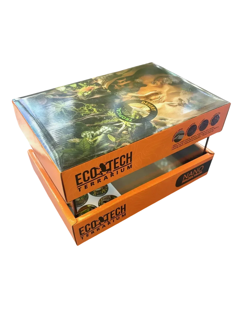 Eco Tech Glass Reptile Terrarium Tank 30 x 20 x 18cm